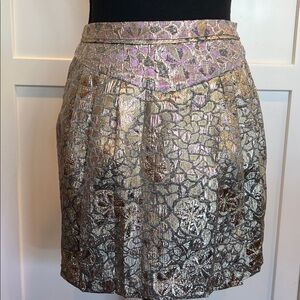 Kimchi Blue Iridescent Mini Skirt Gold Mini Skirt Size 0